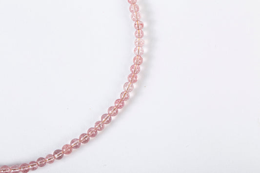 Pink Strawberry Quartz Pet Collar | Matching Bracelet & Necklace with Furry Friend