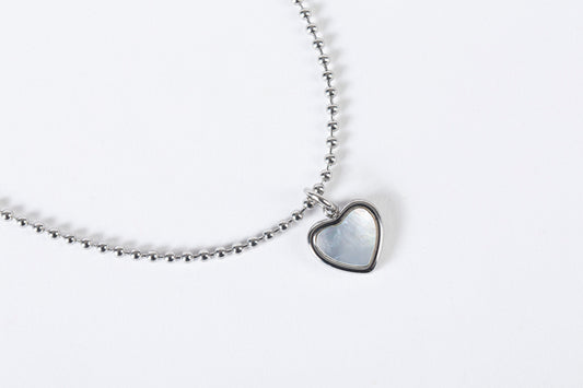 Heart Pendant Chain Pet Collar - Silver | Matching Bracelet & Necklace with Furry Friend